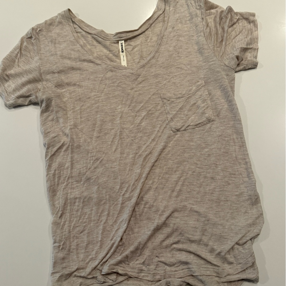 Tresics Tan Short Sleeve Relaxed T-Shirt